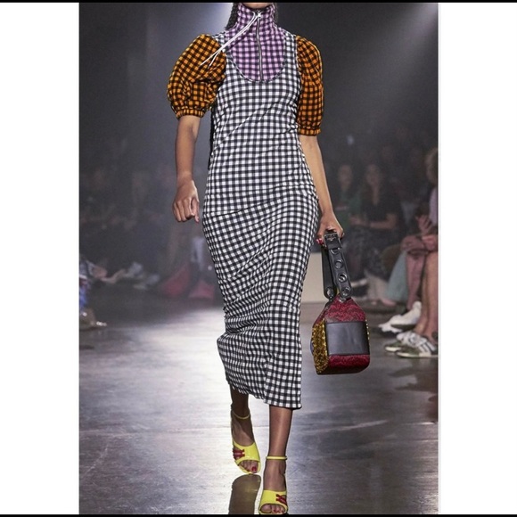 Kenzo 2019 Gingham Seersucker Dress - Picture 2 of 10